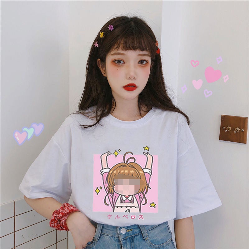 Wholesale womens new summer short sleeve T-shirt students loose Korean version of the Harajuku style jacket factory outlet 6035#