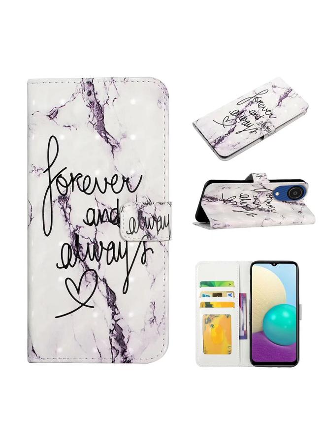 اس-توب جراب لهاتف Samsung Galaxy A03 Core مصنوع من الجلد برسومات ثلاثية الأبعاد منقوشة بالزيت - Image 1