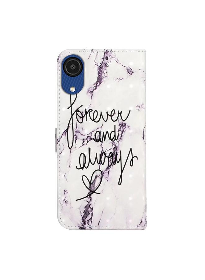 اس-توب جراب لهاتف Samsung Galaxy A03 Core مصنوع من الجلد برسومات ثلاثية الأبعاد منقوشة بالزيت - Image 3