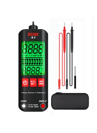 BSIDE A1 Mini Multimeter LCD Digital Tester Voltage Detector 2000 Counts DC/AC Voltage Frequency Resistance NCV Continuity Live Wire Neutral Wire Check True RMS Meter with Storage Zipper Case - pzsku/ZA85C4AAA7549B63396CAZ/45/_/1682072253/3abf2574-712d-4f00-a1fd-d348d5d37a40