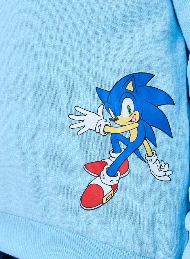 ستايلي سويت شيرت قطني بطبعة سونيك ذا هيدجهوج - Image 1