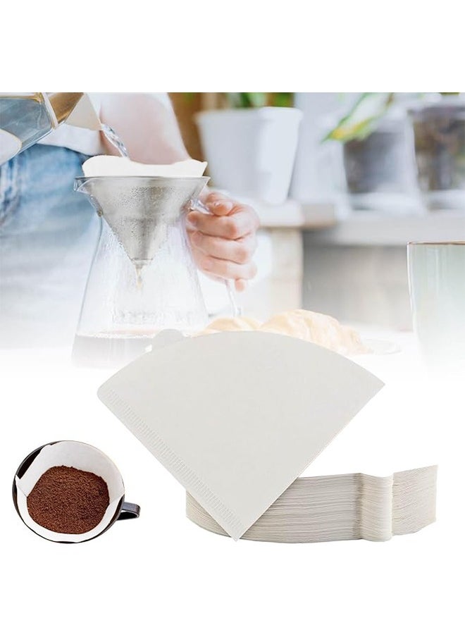 Generic Coffee Paper Filters Disposable 100pcs, Cone Coffee Filters 1-4 Cups Natural Paper, V02 Fit for V60 Conical Shaped Pour Over Coffee Dripper and Drip Coffee Maker, White  - Image 2