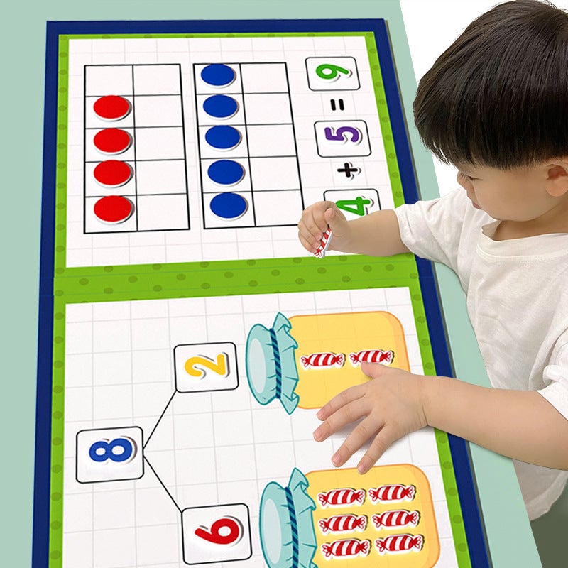 Ten-Grid Array Digital Enlightenment Kindergarten Mathematics Learning Children Decomposition Arithmetic Within 20 Addition And Subtraction Teaching Aids Artifact - Image 2