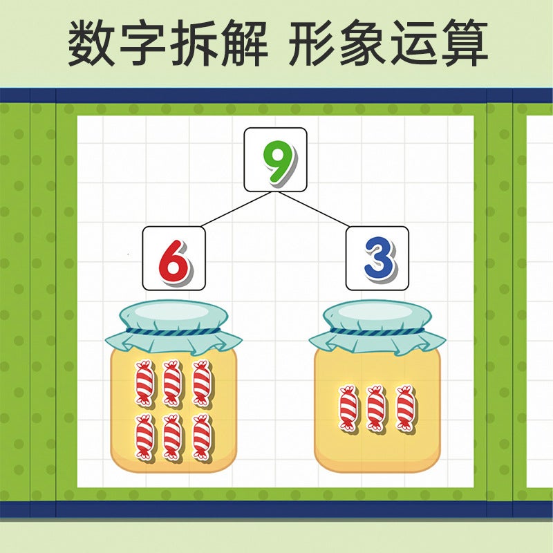 Ten-Grid Array Digital Enlightenment Kindergarten Mathematics Learning Children Decomposition Arithmetic Within 20 Addition And Subtraction Teaching Aids Artifact - Image 3