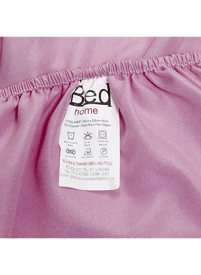 آي بيد هوم طقم ملاءة سرير مكون من قطعتين من الألياف الدقيقة مقاس مفرد أرجواني فاتح - Image 4