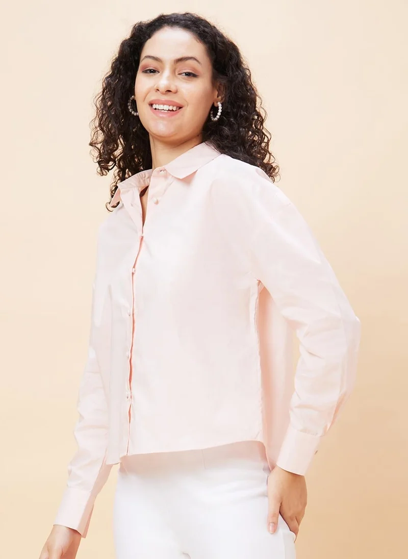 globus Globus Women Pure Cotton Shirt Style Top