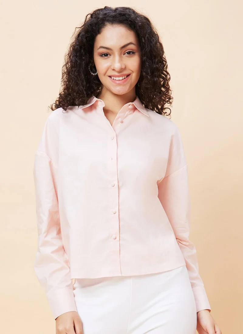 جلو باص بلوزة قطنية نسائية ستايل قميص جلوبس