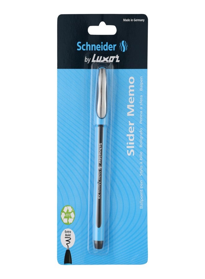 الأقصر قلم حبر جاف Luxor Schneider Slider Memo XB - أسود | كتابة جريئة للغاية | حبر مقاوم للماء برأس من الفولاذ المقاوم للصدأ | تصميم مريح وسطح مطاطي | لكتابة سلسة وانسيابية استثنائية - Image 1