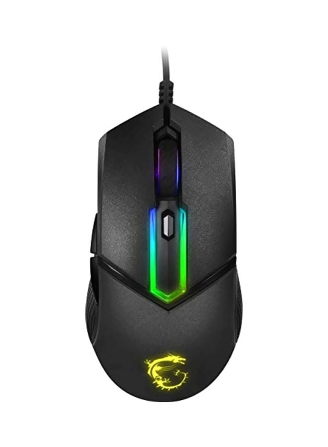 Msi Clutch Gm30 6200 Dpi AdjUStable Omron Switch Symmetrical Design Wired Rgb Gaming MoUSe - Black - Image 1