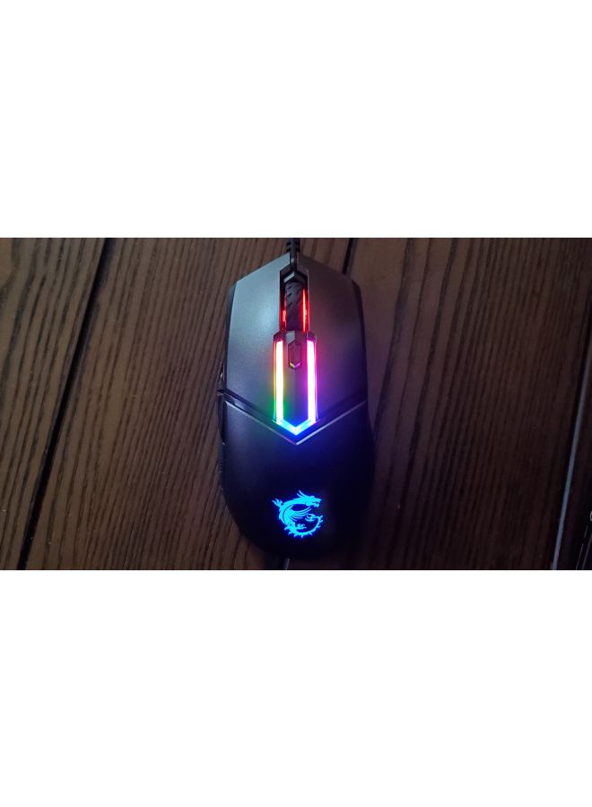 Msi Clutch Gm30 6200 Dpi AdjUStable Omron Switch Symmetrical Design Wired Rgb Gaming MoUSe - Black - Image 5