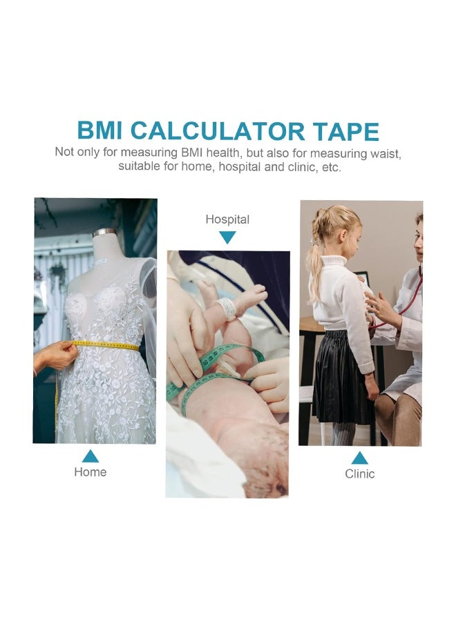 Generic Heart Shaped BMI Measuring Tape，Soft Retractable Waist Measurement Tool for Body Measurement，Portable Flexible Measuring Tape for Weight and Fat Measurement(White)  - Image 4