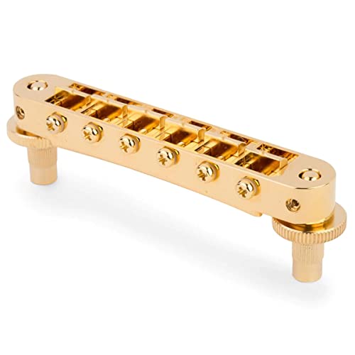 TonePros Locking Tune-o-matic (small posts) Notched Saddles Gold - Image 1