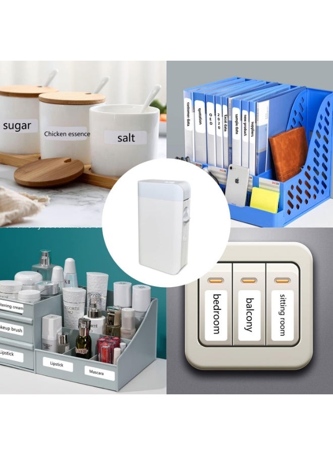 طابعة ملصقات بلوتوث KKJ مع شريط لاصق، طراز WP-9510، طابعة ملصقات محمولة، طابعة ملصقات صغيرة، قوالب متعددة متوفرة للاستخدام مع الهواتف الذكية لتنظيم المكتب والمنزل، قابلة لإعادة الشحن عبر منفذ USB - Image 2