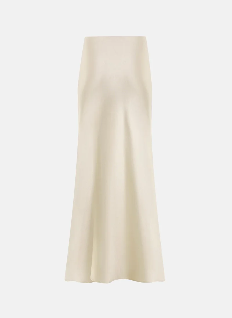 Lichi  Floor-length maxi skirt in monochrome satin for Women | Best Price UAE