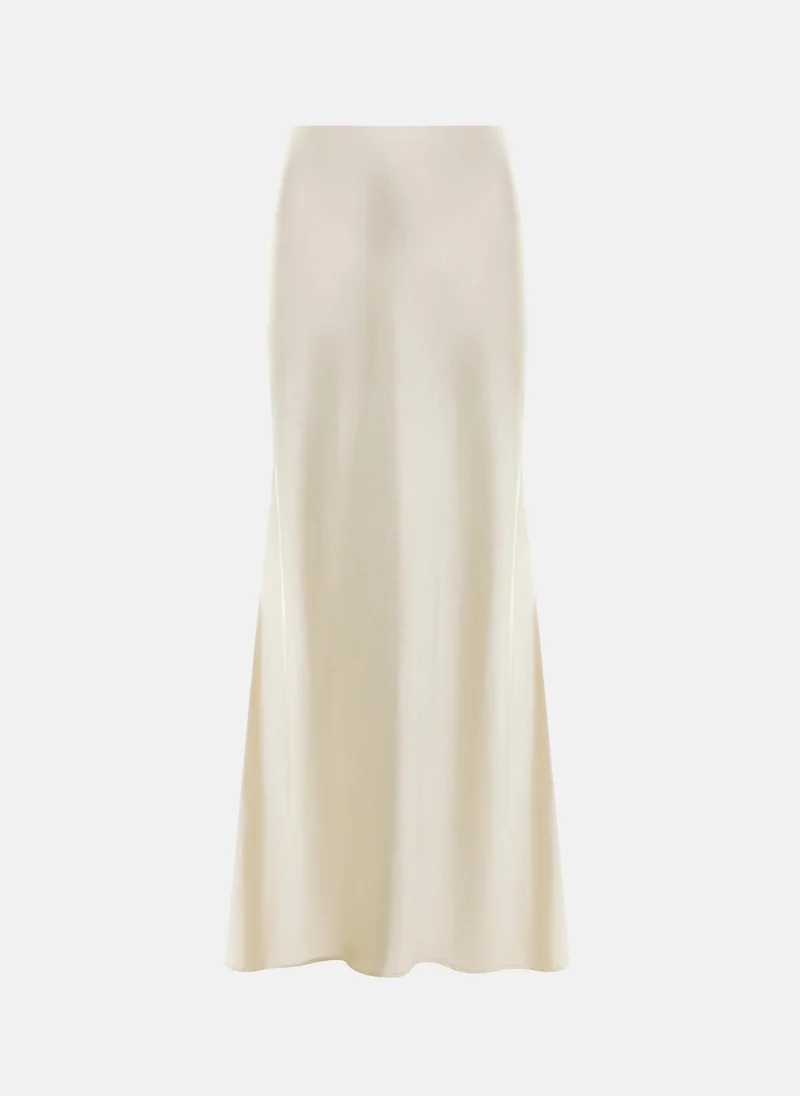 Lichi  Floor-length maxi skirt in monochrome satin for Women | Best Price UAE