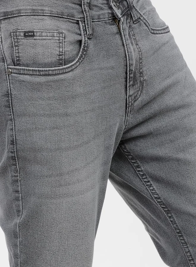 HIGHLANDER Tapered Fit Heavy Fade Stretchable Jeans by Styli