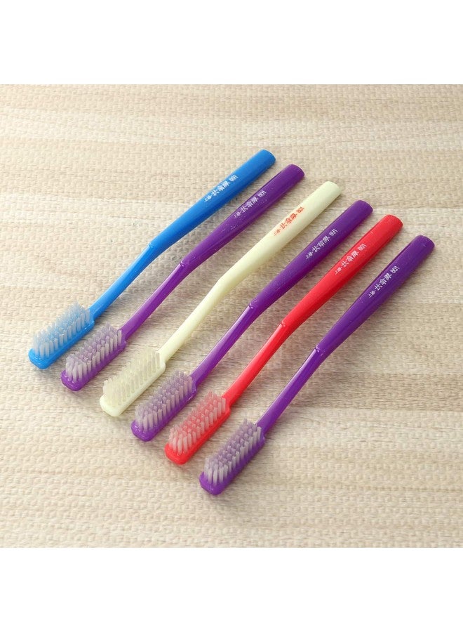 klarako 6pcs Premium Manual Hard Bristles Toothbrush for Adult Teeth Stain Cleaning (Random) - Image 1