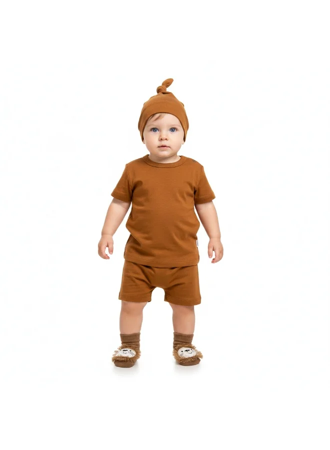 Bambimici Little Boss Baby Knot Hat & Lion Socks Set