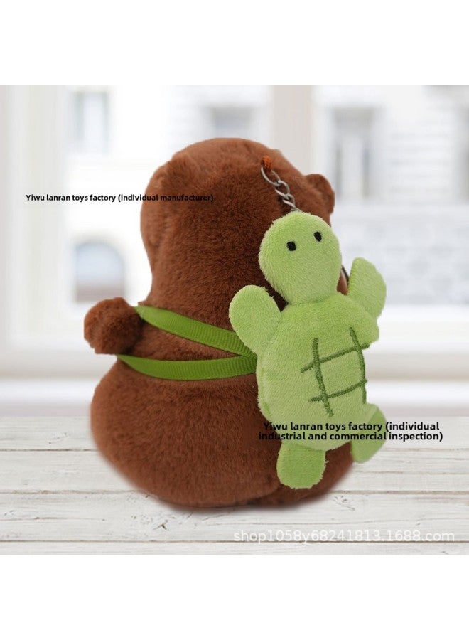 Capibala Doll Plush Doll Toy Pillow Capybara Keychain Cute Pendant Kirby Doll Machine-Specifications:9cm Capibala Wallet-Color:Lobster Clasp - Image 4