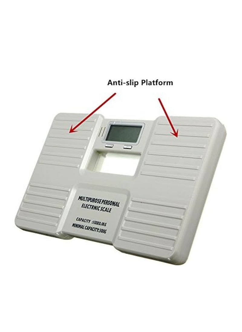 ARNOTEC ميزان إلكتروني محمول لقياس وزن الجسم الصحي بشاشة رقمية 330 رطل/150 كجم  - Image 3
