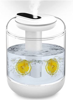 Air Humidifier, Large Capacity Aroma Diffuser, Silent Essential Oil Diffuser, 1000ml Atomizing Humidifier for Home/Bedroom/Office (White)