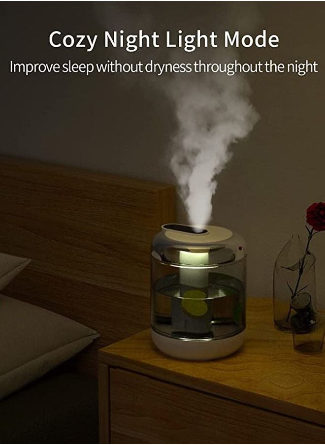 Arabest - Air Humidifier, Large Capacity Aroma Diffuser, Silent Essential Oil Diffuser, 1000ml Atomizing Humidifier for Home/Bedroom/Office (White) - Image 1