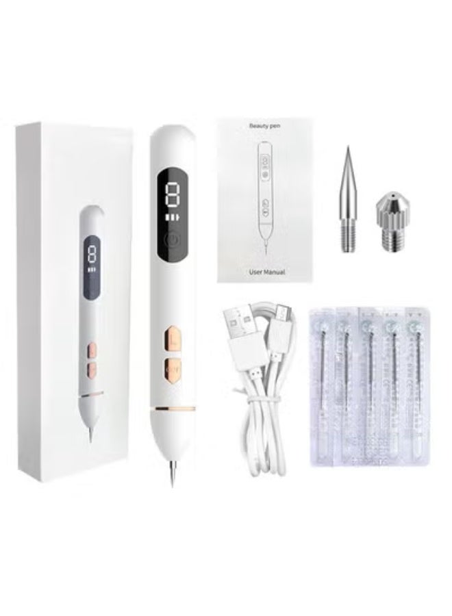 keke Laser Pen for Moles, Spot Eraser with 9 Modes and LCD Display Replaceable Needle, USB Rechargeable Mole Removal Pen Skin Tag Removal Tool for Wart Spot Tattoo Body Freckles - Image 1