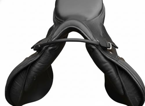 Hunters Saddlery Leather Grab Strap for English Equestrian Saddle - Safety Handle for Horse Riding Balance (Black) - Image 4