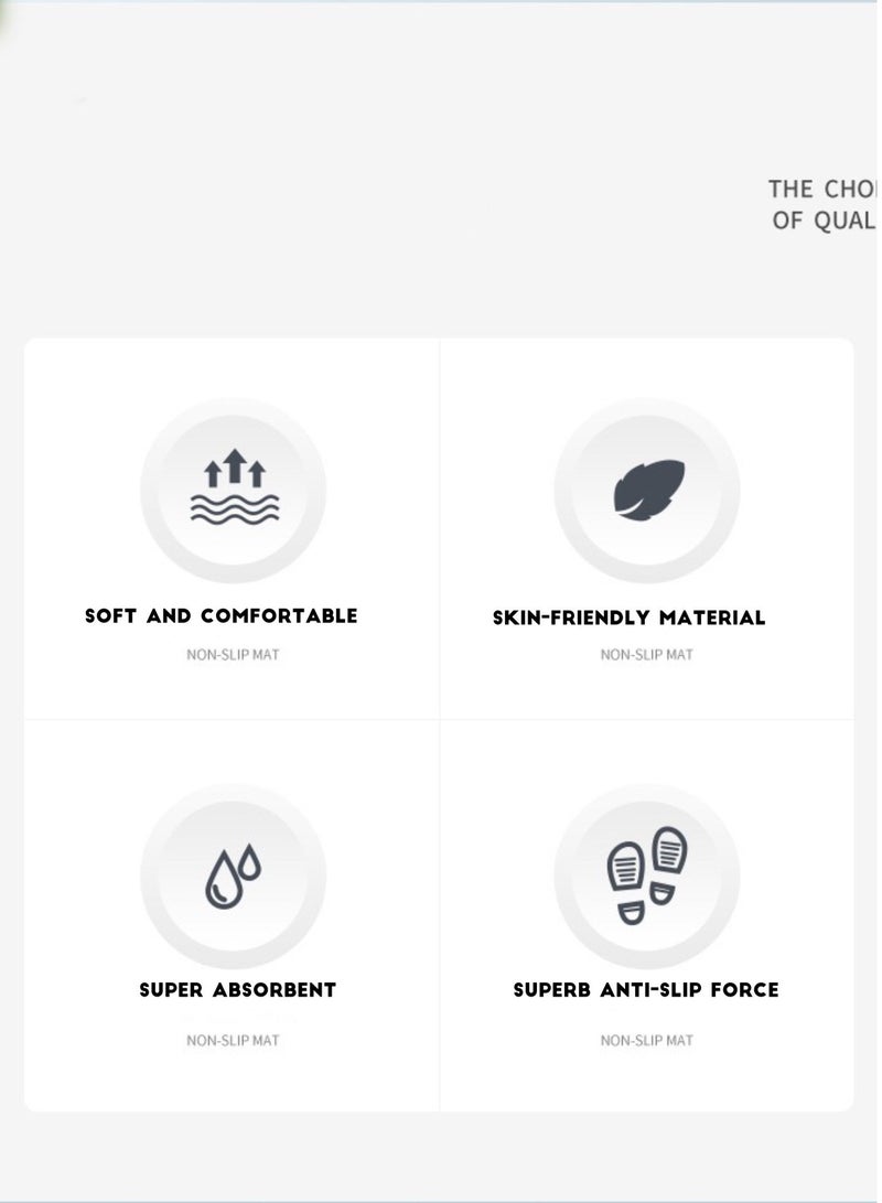 hiwonka 3D Visual Anti-Slip Absorbent Mat,Waterproof Quick Drying Bathroom Rug Non-Slip - Image 3