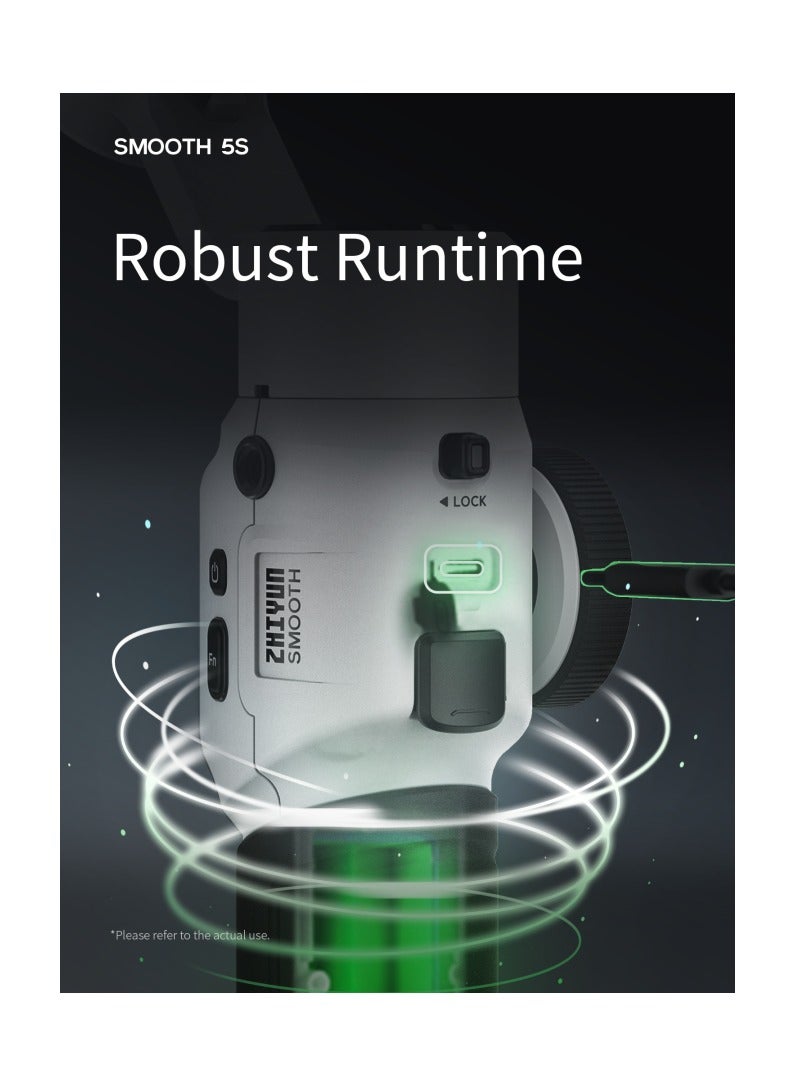 Zhiyun Smooth 5s COMBO with Inbuilt Light 3-Axis Gimbal Focus Pull & Zoom Capability Handheld Gimbal Stabilizer for Smartphone - Image 2