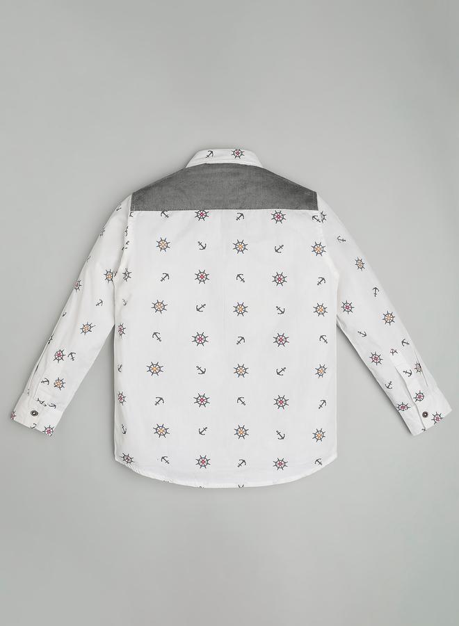 Infinity Kids Nautical Print Cotton Shirt - Image 4