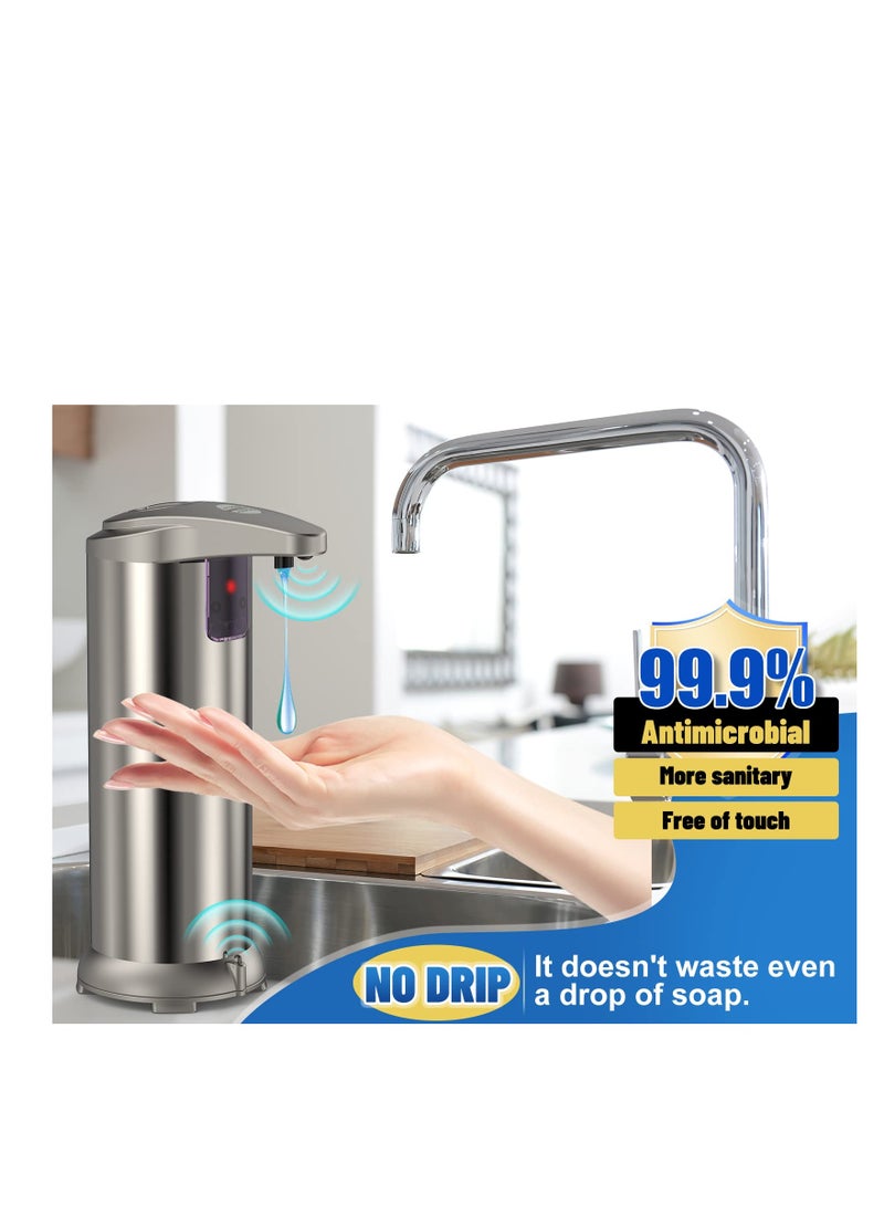 SYOSI Automatic Soap Dispenser, Touchless Dish Soap Dispenser 8.45oz/250ml with 3 Adjustable Levels Control, Equipped with Infrared Motion Sensor Smart for Bathroom Kitchen School Hotel - Image 4