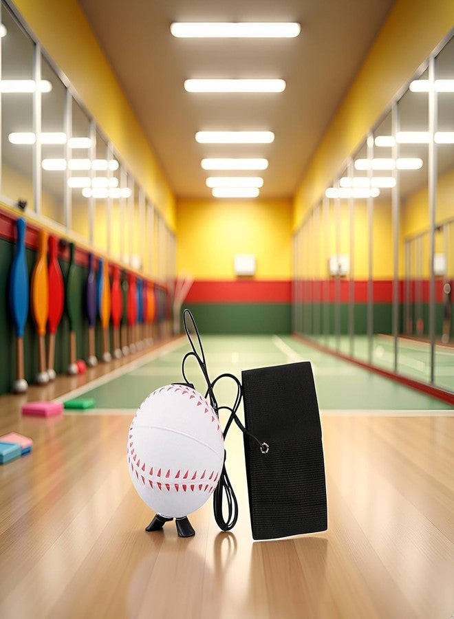 WaigN White Wrist Return Ball, Sports Wrist Balls on a String, Rubber Rebound Bouncy Wristband Balls on Elastic String Sports Reaction for Wrist Exercise or Play Tennis, Baseball（2.36 in） - Image 4