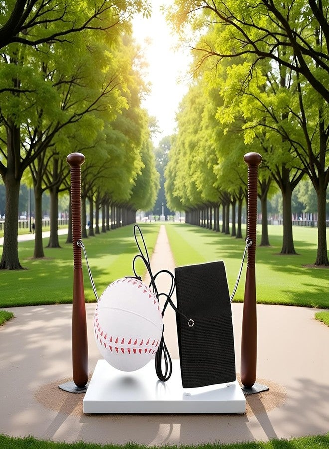 WaigN White Wrist Return Ball, Sports Wrist Balls on a String, Rubber Rebound Bouncy Wristband Balls on Elastic String Sports Reaction for Wrist Exercise or Play Tennis, Baseball（2.36 in） - Image 5
