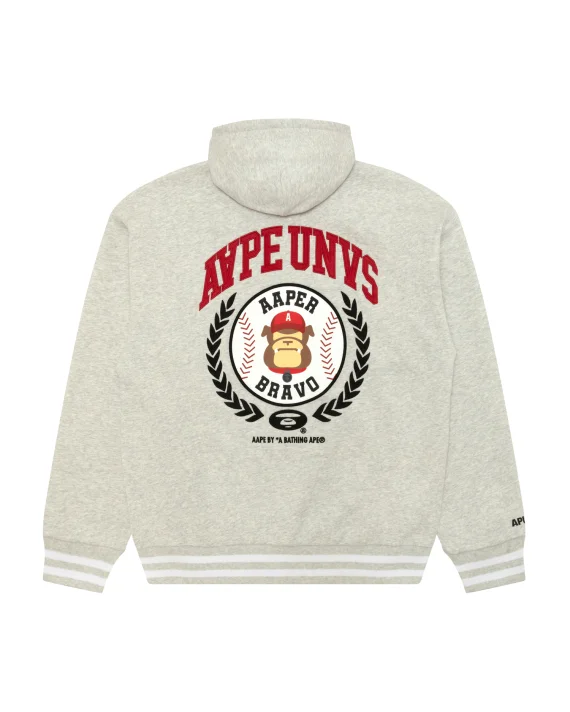 AAPE AAPER hooded varsity jacket