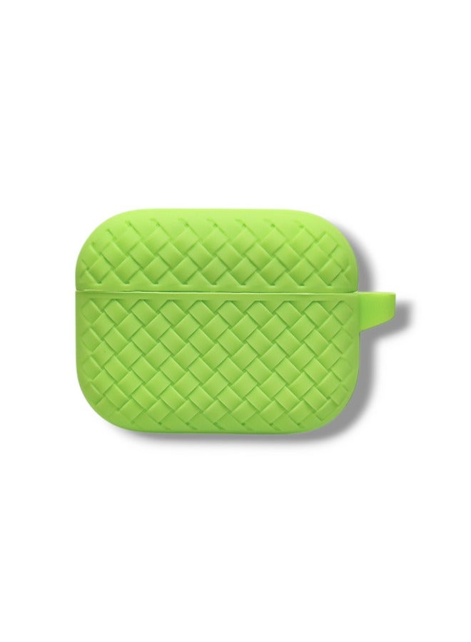 AirPods Pro 2 Silicone Case with Stylish Ribbed Design - Phosphor Green  - Image 1