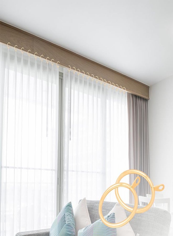 Wision 60 pcs 1.5-Inch Inner Diameter Metal Drapery Rings Curtain Rings with Eyelets, Fits Up to 1 1/4-Inch Rod, Warm Gold - Image 4
