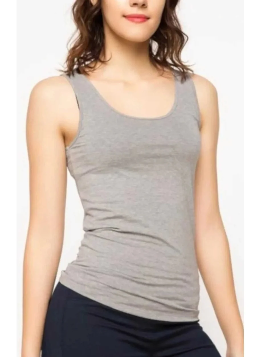Tutku Passion Women's Ribana Wide Strap Colorful Undershirt 0136 - 12 Pieces
