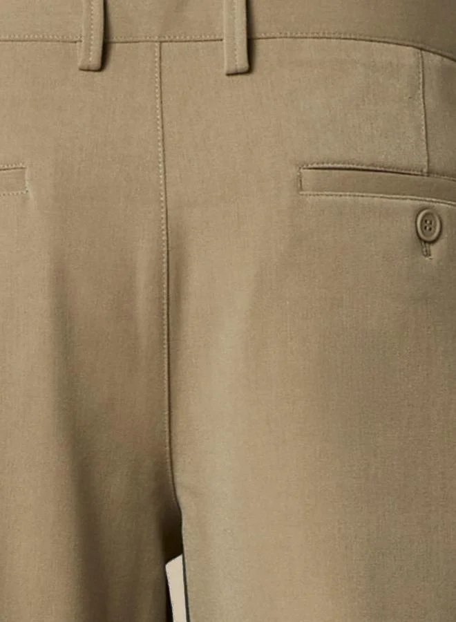 Splash FAV BEIGE Smart Regular Fit Trousers for Men | Best Price UAE