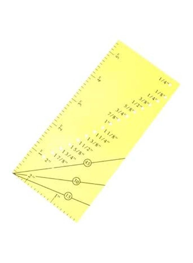 Yellow Acrylic Sewing Seam Allowance Ruler Tailor Craft Tool for DIY Quilting and Patchwork - Image 1
