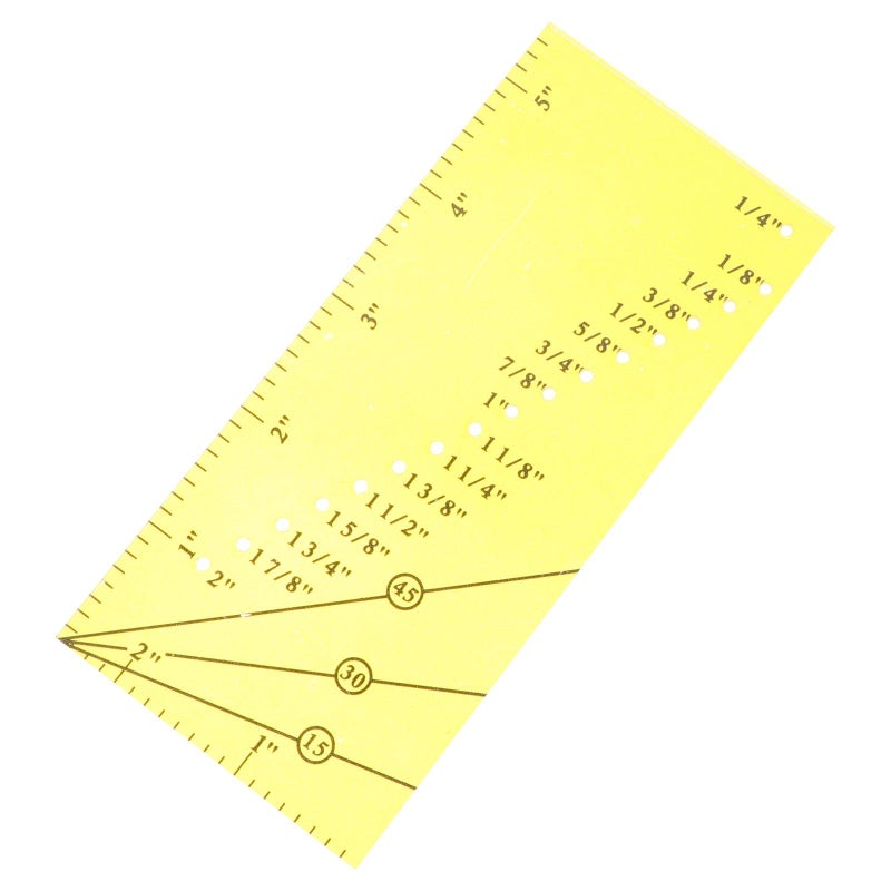 Yellow Acrylic Sewing Seam Allowance Ruler Tailor Craft Tool for DIY Quilting and Patchwork - Image 2