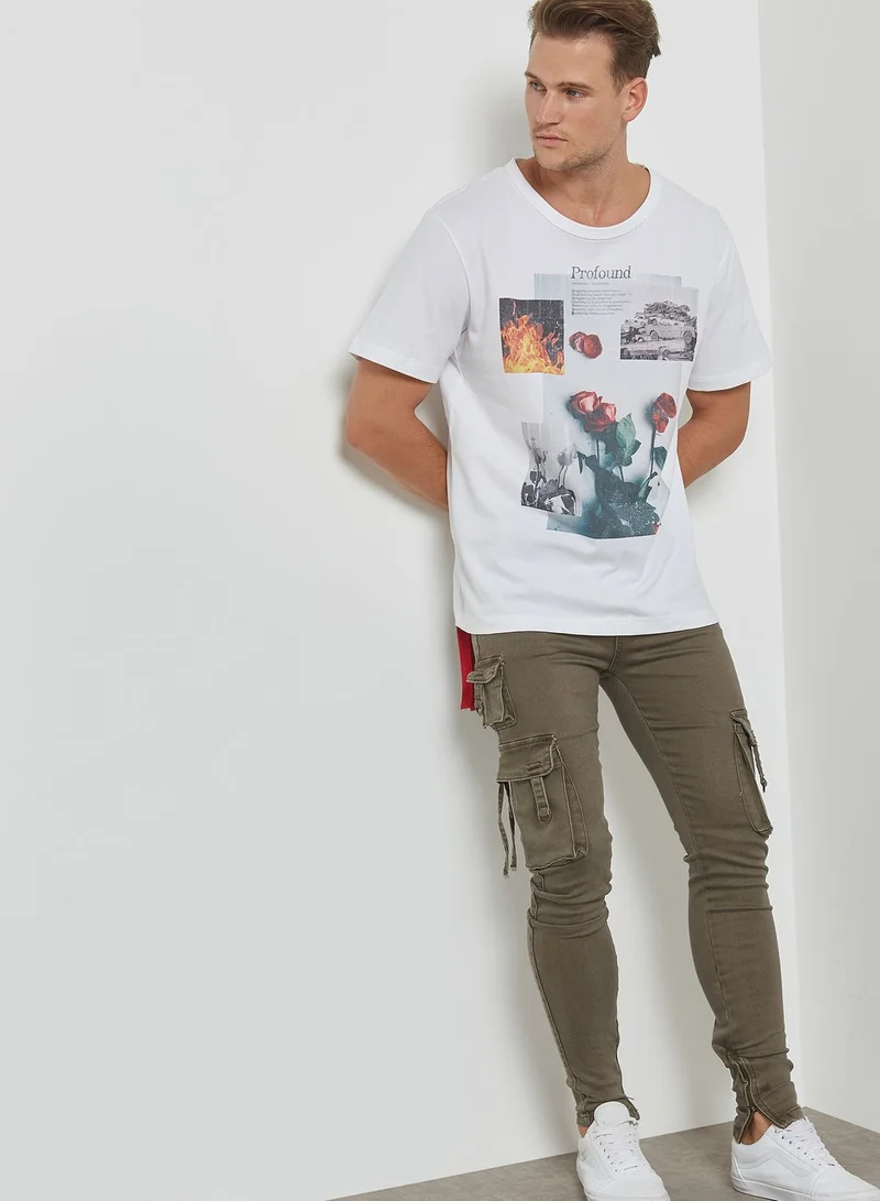 Profound Aesthetic Fire Printed T-Shirt