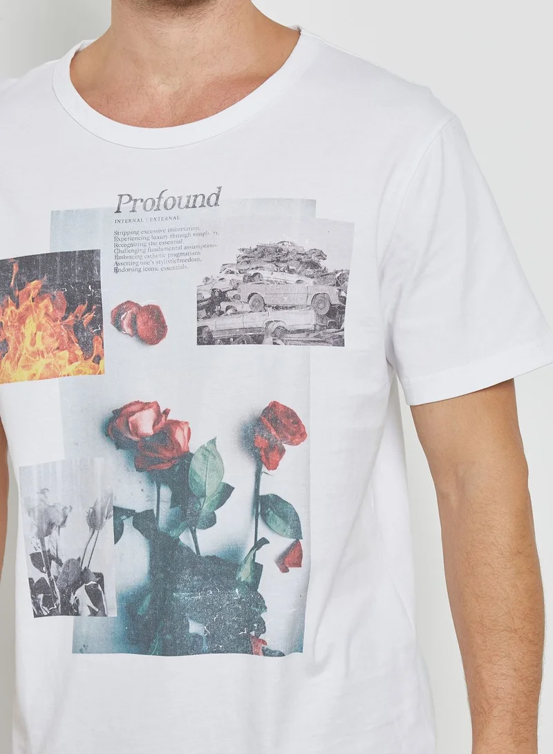 Profound Aesthetic Fire Printed T-Shirt