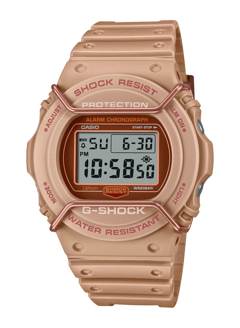 G-Shock DW-5700PT-5DR Unisex Digital Watch, Brown Resin Strap, Shock Resistant, 200M Water Resistant - Image 1