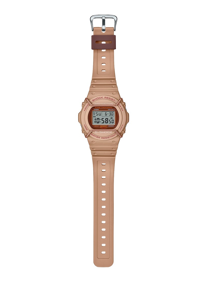 G-Shock DW-5700PT-5DR Unisex Digital Watch, Brown Resin Strap, Shock Resistant, 200M Water Resistant - Image 2