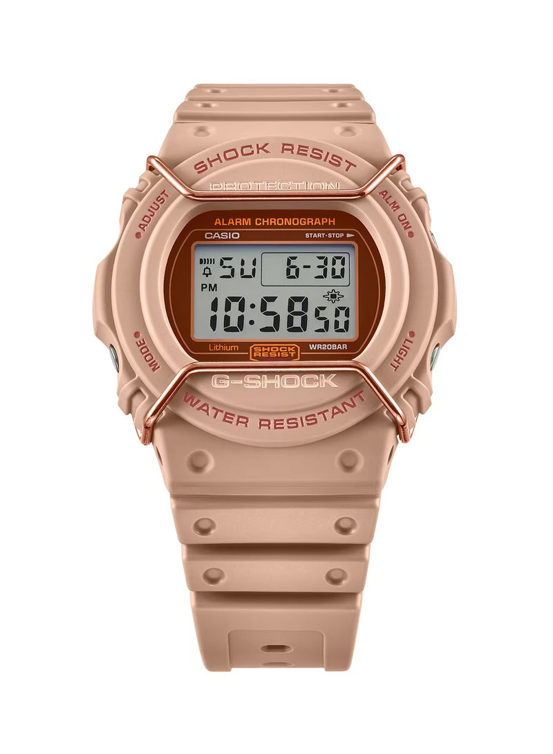 G-Shock DW-5700PT-5DR Unisex Digital Watch, Brown Resin Strap, Shock Resistant, 200M Water Resistant - Image 3