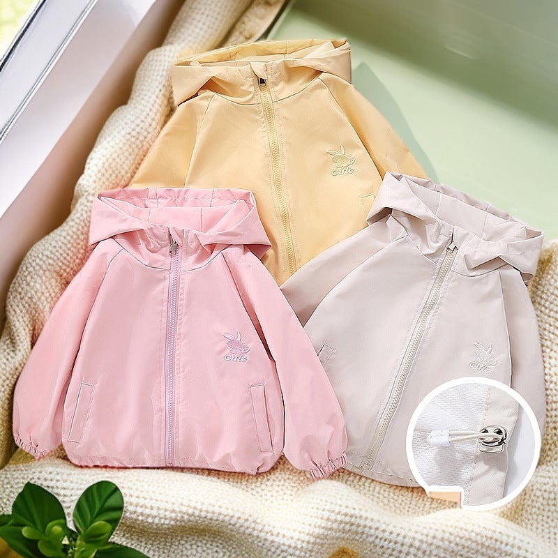 867 Spring And Autum Kidsren'S Jackets For Boys And Girls, Stylish Outerwear, Pure Color Outing Clothes, Student Uniforms - Image 2