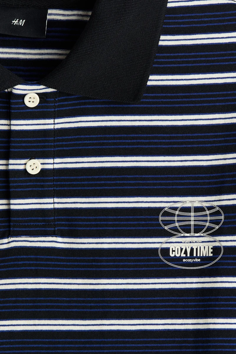 H&M  Loose Fit Cotton polo shirt for Men | Best Price UAE