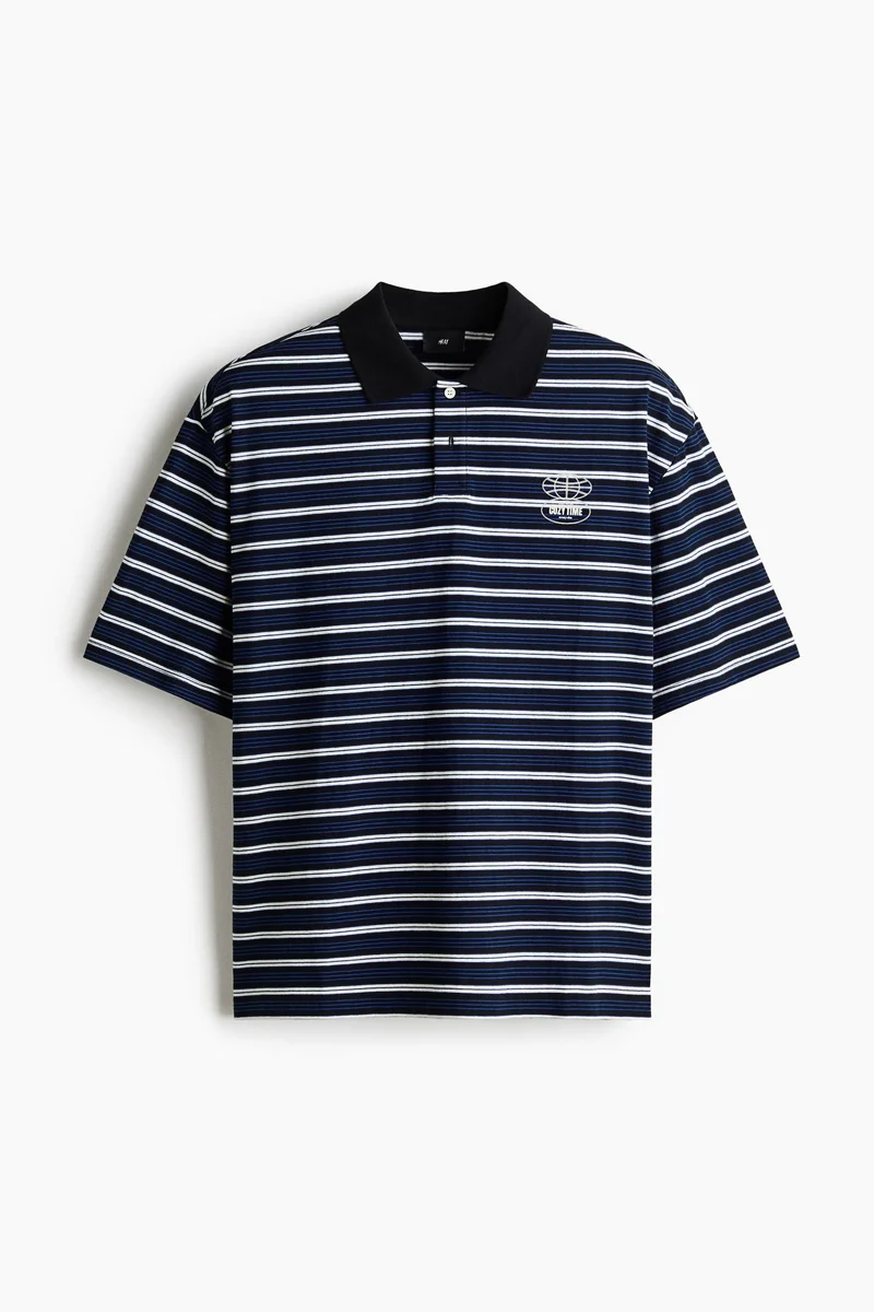 H&M  Loose Fit Cotton polo shirt for Men | Best Price UAE