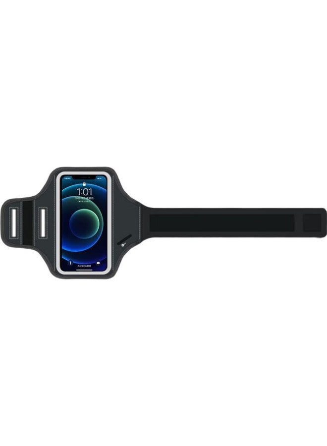Smorss Sports Phone Armband, Outdoor Cycling Running Arm Strap, 6.7 Inches Suitable, For Apple 13 Pro Max Farmland Blue/Huawei Mate 40 Pro/Xiaomi Mix 4 Black - Image 2